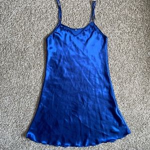 Royal Blue Silk Slip Dress